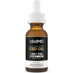 CBDMD CBD Tincture - Full Spectrum 3000mg bottle with white topper on a white background.