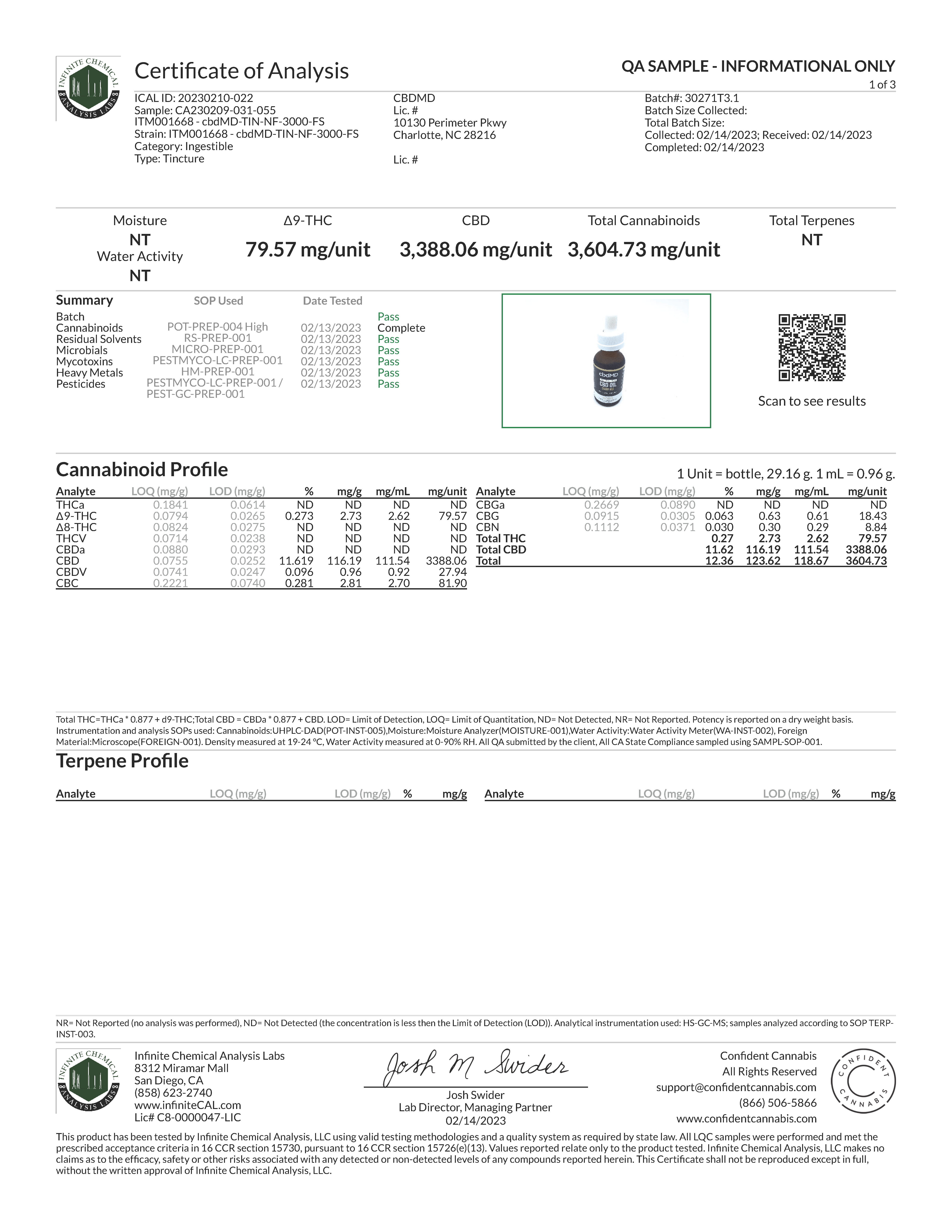 Test Results Page 1