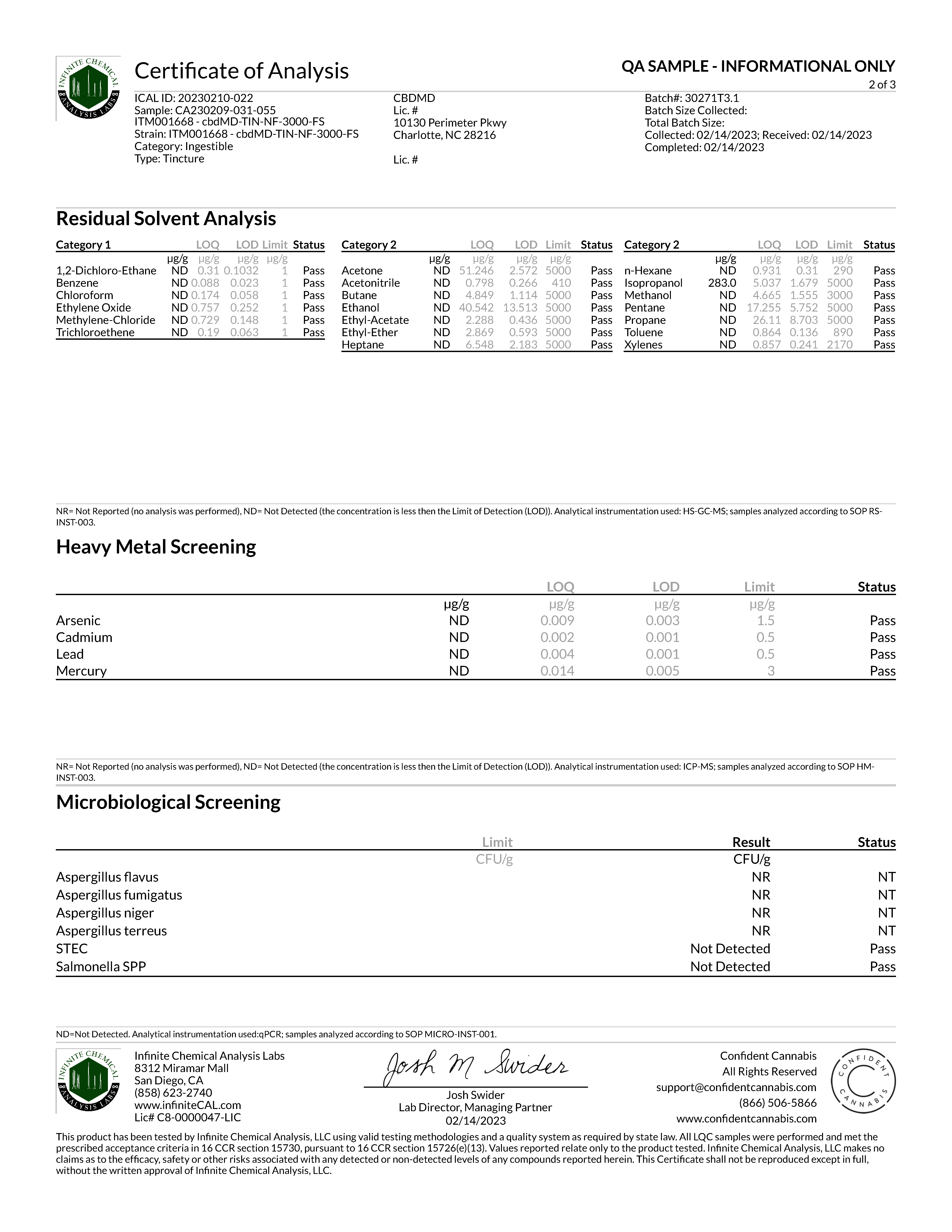 Test Results Page 2