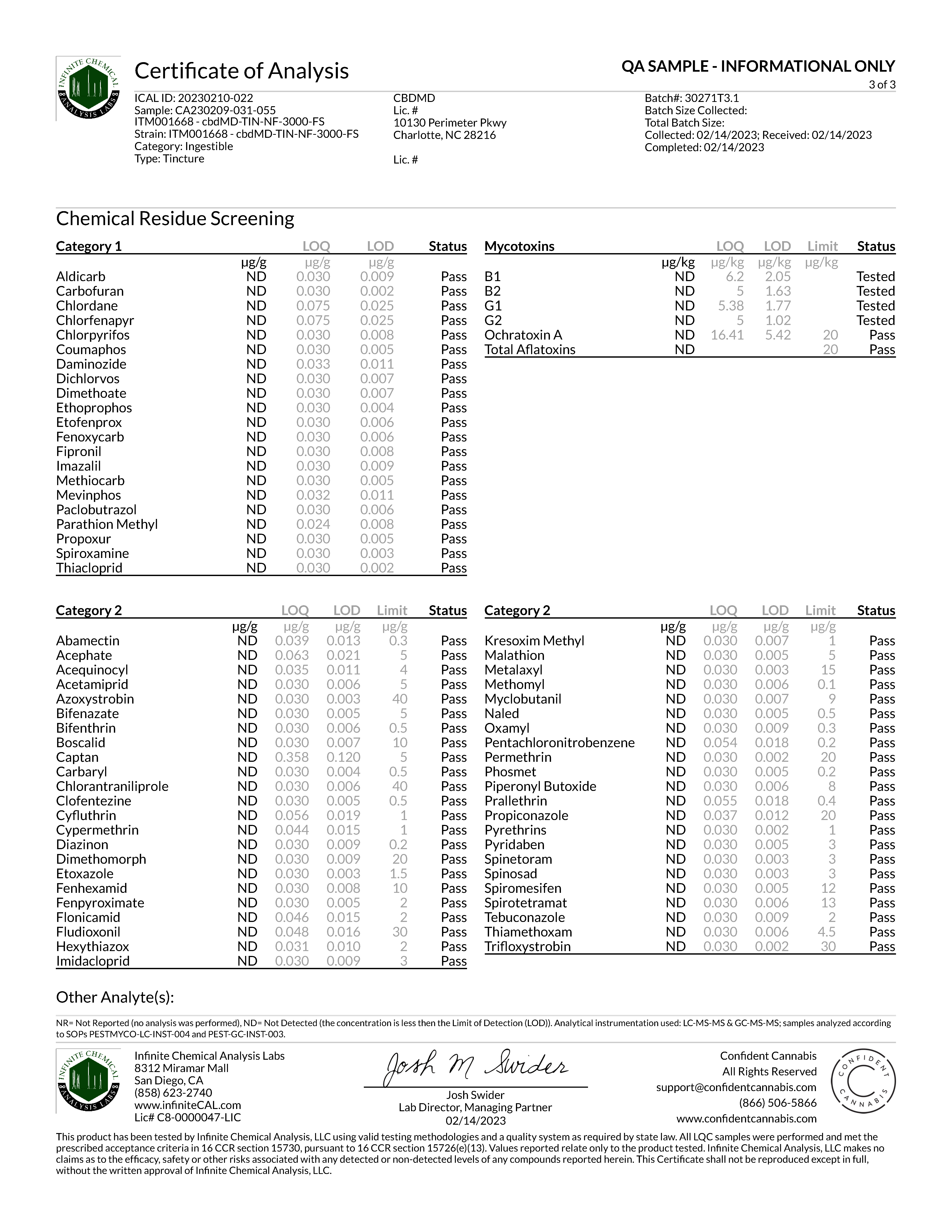 Test Results Page 3