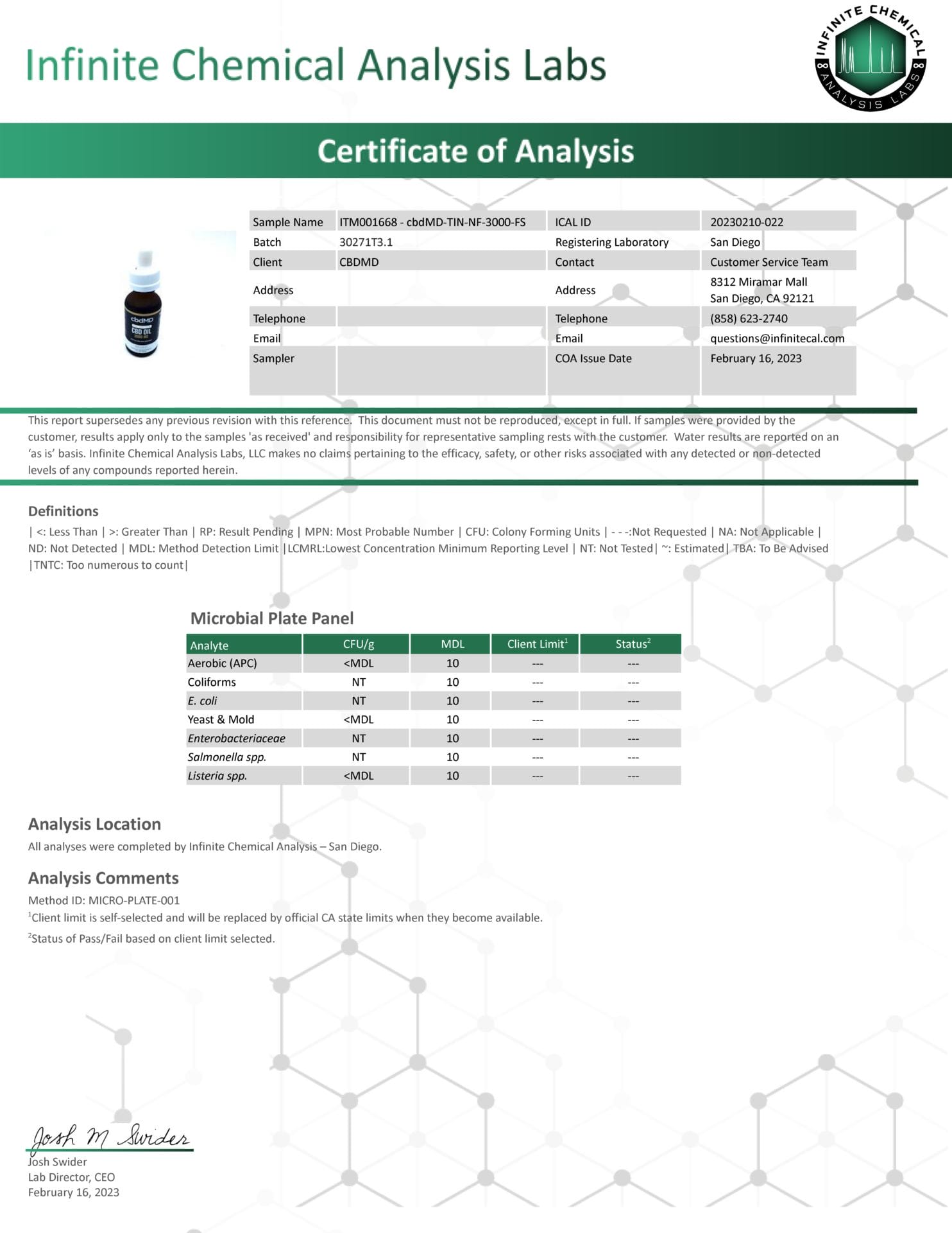 Test Results Page 4