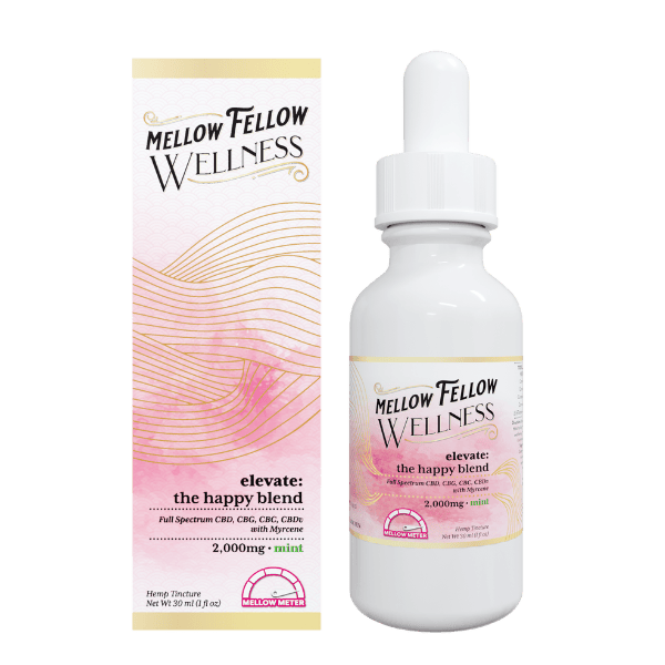 Image depicting a 30mL bottle of Mellow Fellow Tincture Elevate Blend