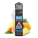 Front of Blue Milk Live Resin HHC Vape with sleek design and creamy, blueberry-inspired details