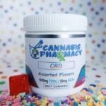 Cannabis Pharmacy CBD Gummies 1500mg in assorted fruit flavors, promoting wellness and relaxation.