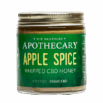 4oz Apple Spice Whipped CBD Honey jar with warm apple and cinnamon spice flavor highlights