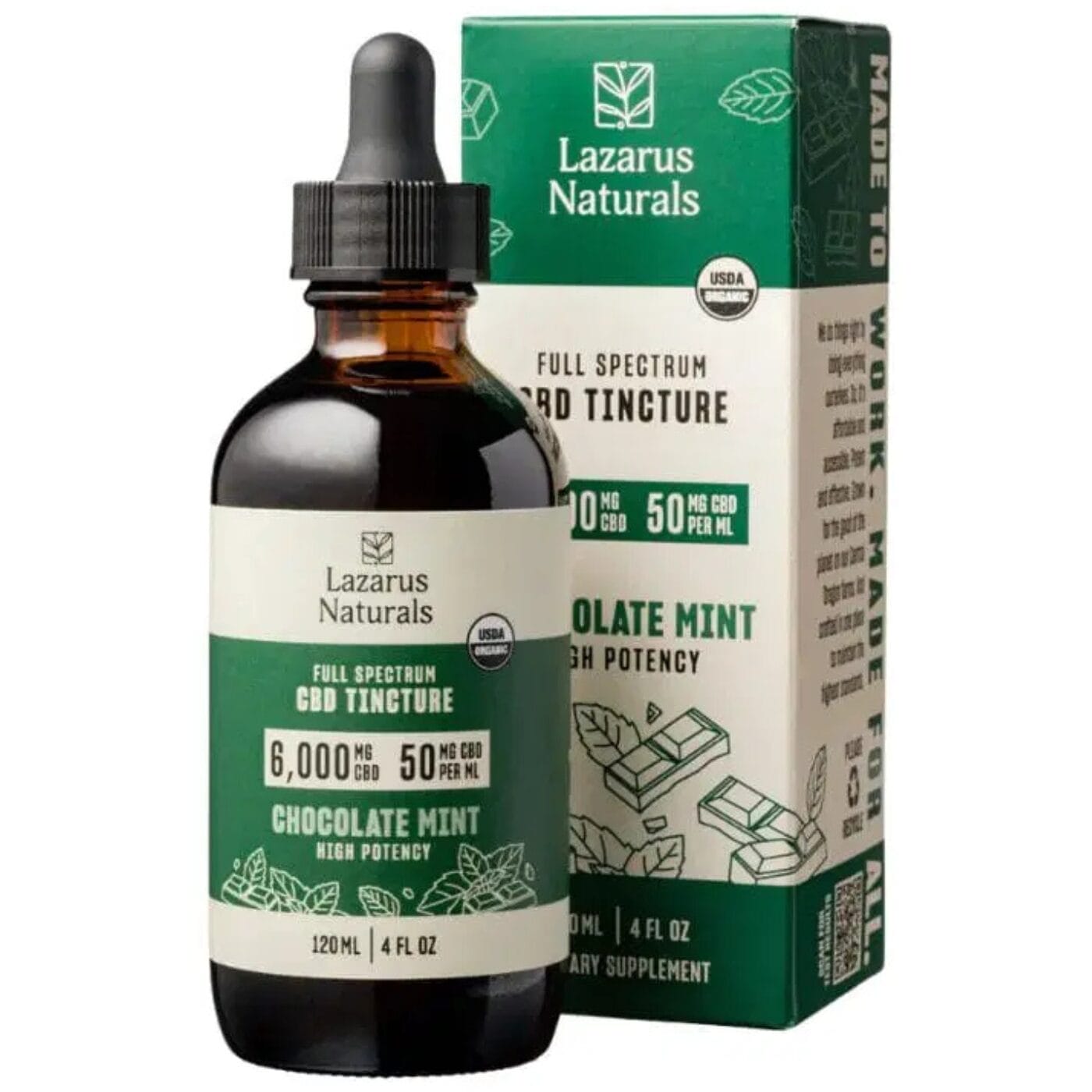 6000mg Mint Chocolate CBD Tincture | Lazarus Naturals Oil