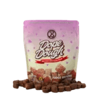 Front of Baked Bags Fudge Brownie Dope Dough package featuring rich, chocolatey brownie-inspired artwork with sleek, modern design