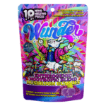 Front of Grape Mushroom Gummies with Kava package featuring bold grape-inspired artwork with sleek, modern design