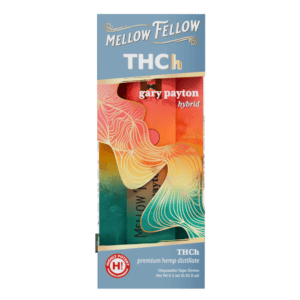 Front of Mellow Fellow Gary Payton THCH Vape package featuring sleek, modern design with bold, sporty-inspired artwork
