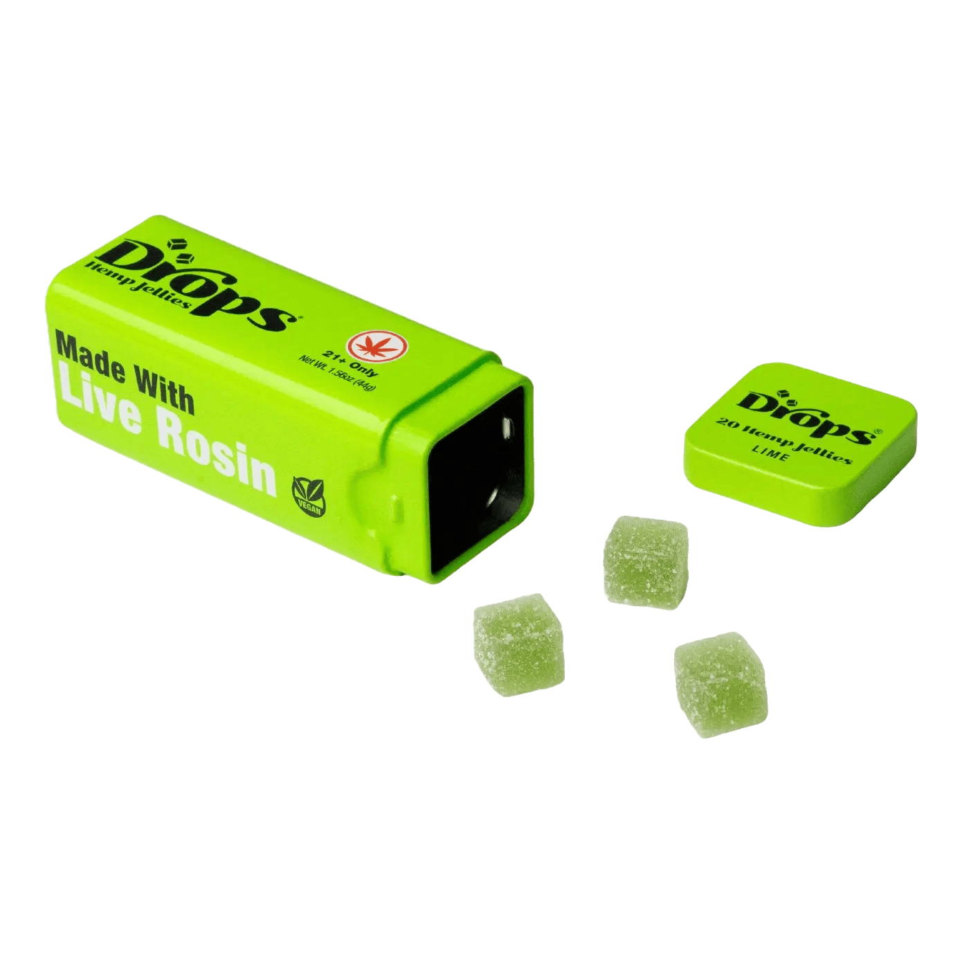 Balanced Lime Drops Live Rosin THC Gummies