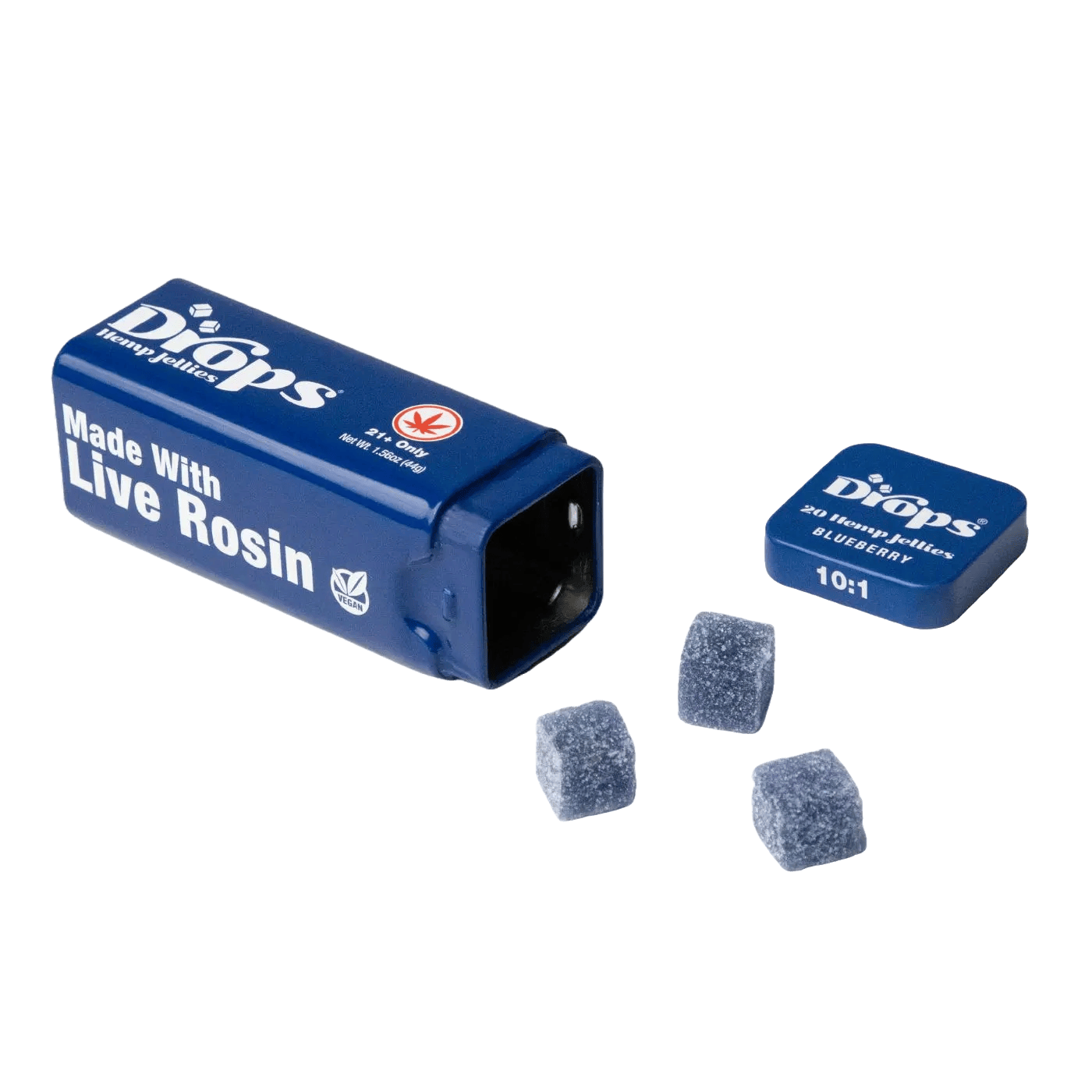Blueberry THC Drops Live Rosin THC Gummies